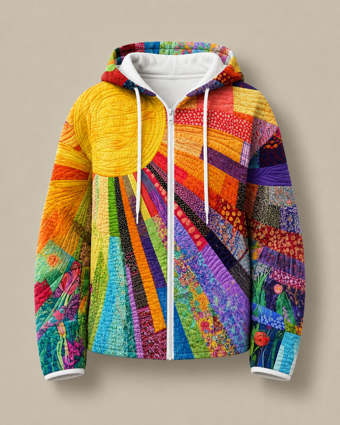 Winifred | Rhealyn Sunburst Print Zip Hoodie