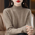 Judith | Women's Fine-Knit Mock-Neck Sweater – Long-Sleeve Pullover with Ribbed Trims for Everyday Layering