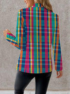 Vanessa | Rainbow Plaid Blazer