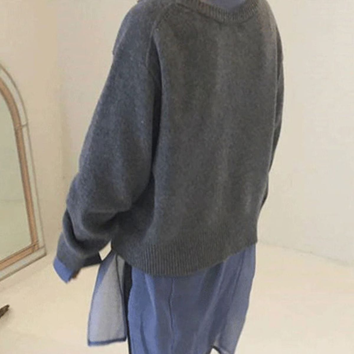 Jill | Women's Relaxed Asymmetric Button Knitted Cardigan – Soft Wrap Style Autumn Winter Layer for Everyday Wear
