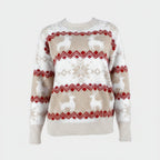 Stella | Women's Reindeer Fair Isle Sweater – Cosy Christmas Knit for Winter Wear