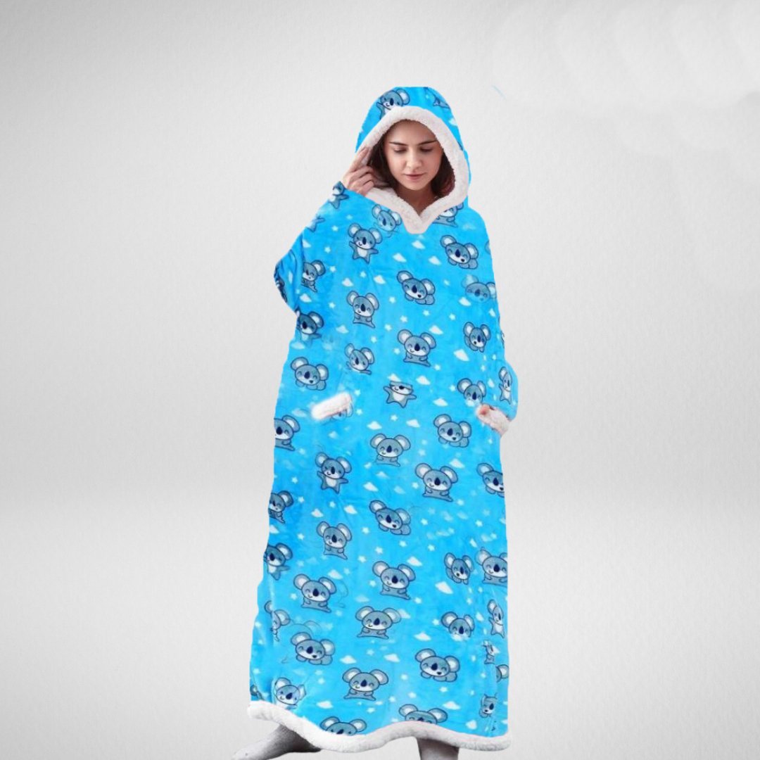 Deborah | Women's Oversized Hoodie Blanket – Plush Hooded Lounge Wrap for Winter Home Wear