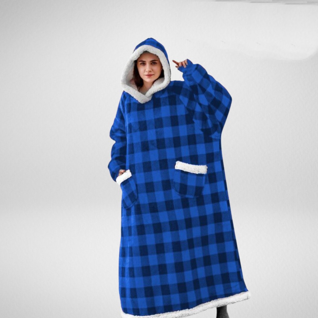 Deborah | Women's Oversized Hoodie Blanket – Plush Hooded Lounge Wrap for Winter Home Wear