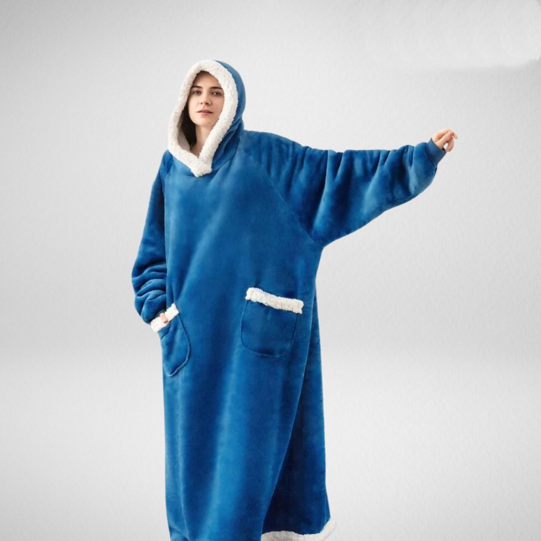 Deborah | Women's Oversized Hoodie Blanket – Plush Hooded Lounge Wrap for Winter Home Wear