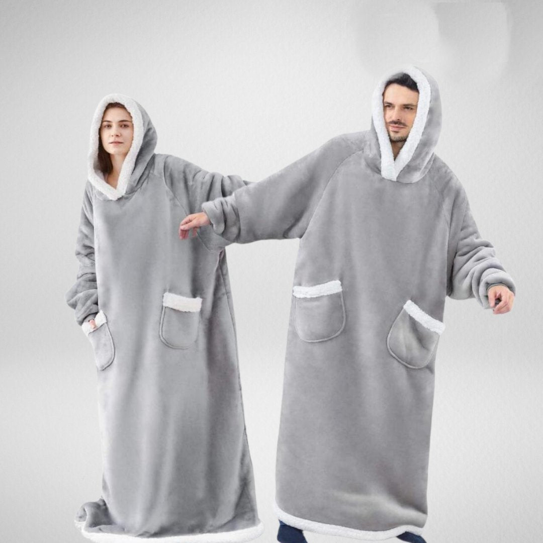 Deborah | Women's Oversized Hoodie Blanket – Plush Hooded Lounge Wrap for Winter Home Wear