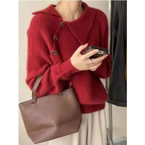 Opal | Women's Vintage Knit Sweater for Autumn and Winter Warm Stylish Everyday Jumper