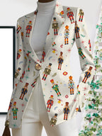 June | Nutcracker Print Blazer