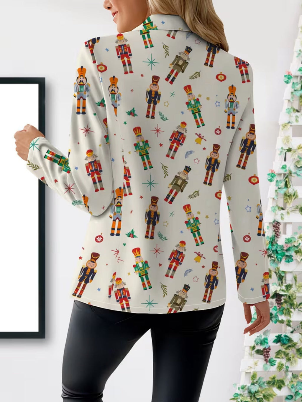 June | Nutcracker Print Blazer