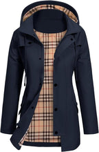 Valerie | Women's Waterproof Hooded Raincoat – Fitted Mid-Length Jacket with Storm Flap and Utility Pockets for Wet-Weather Wear