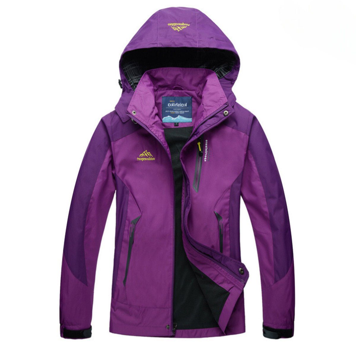 Tamsin | Women's Waterproof Hiking Jacket – Hooded Outdoor Rain Jacket with Zip Pockets for Transitional Weather