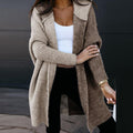 Leah | Women's Patchwork Hooded Knit Cardigan – Stylish Casual Comfortable Warm Everyday Layering Sweater